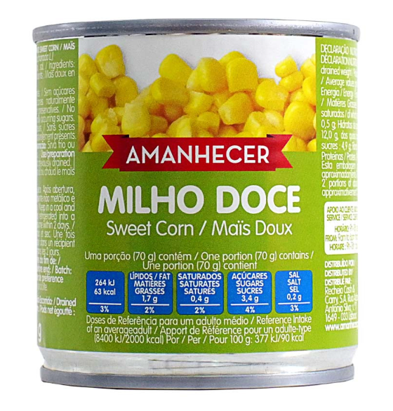 Amanhecer SweetCorn 150G x 24
